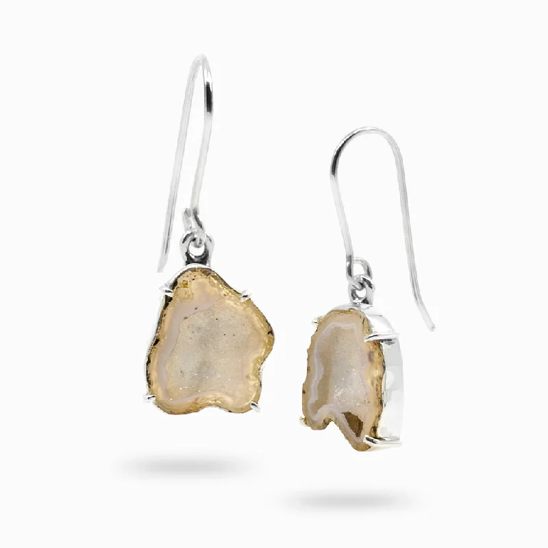 Zircon Drop Earrings for Sparkling-Zircon Drop Earrings for Sparkling-Agate Druzy Drop Earrings