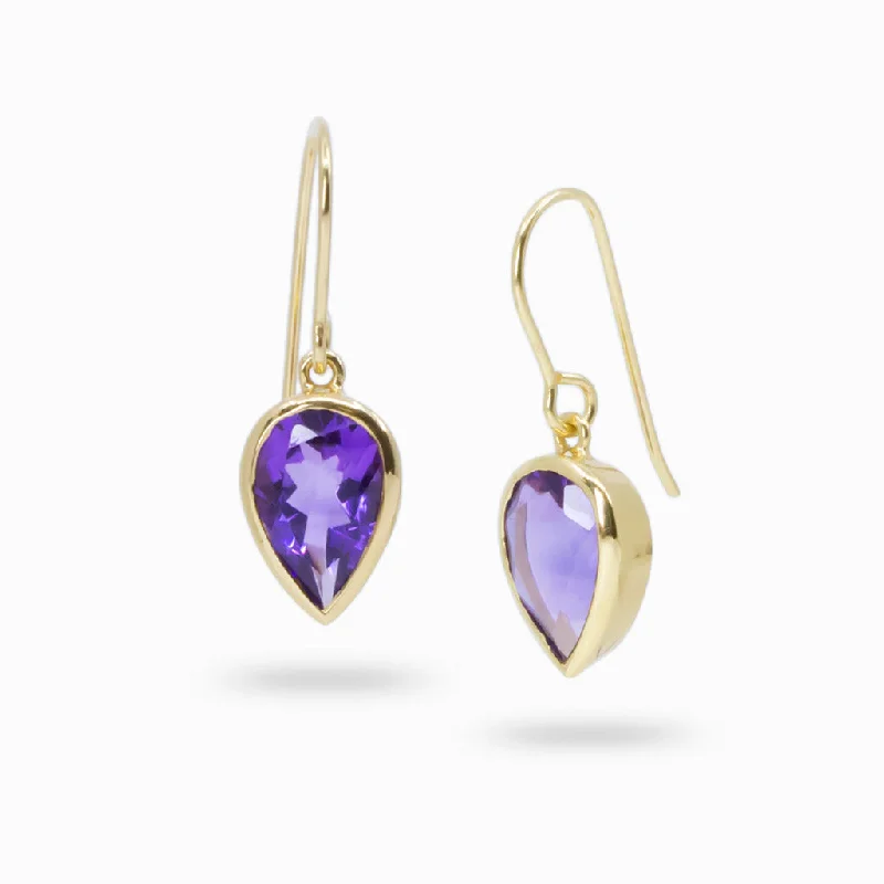 Embellished Drop Earrings for Fancy-Embellished Drop Earrings for Fancy-Amethyst Drop Earrings