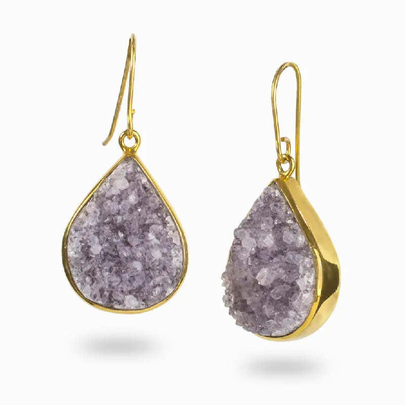 Celtic Drop Earrings for Heritage-Celtic Drop Earrings for Heritage-Amethyst Drop Earrings