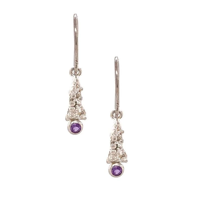 Layered Drop Earrings for Dramatic-Layered Drop Earrings for Dramatic-Amethyst Elemental Drop Earrings