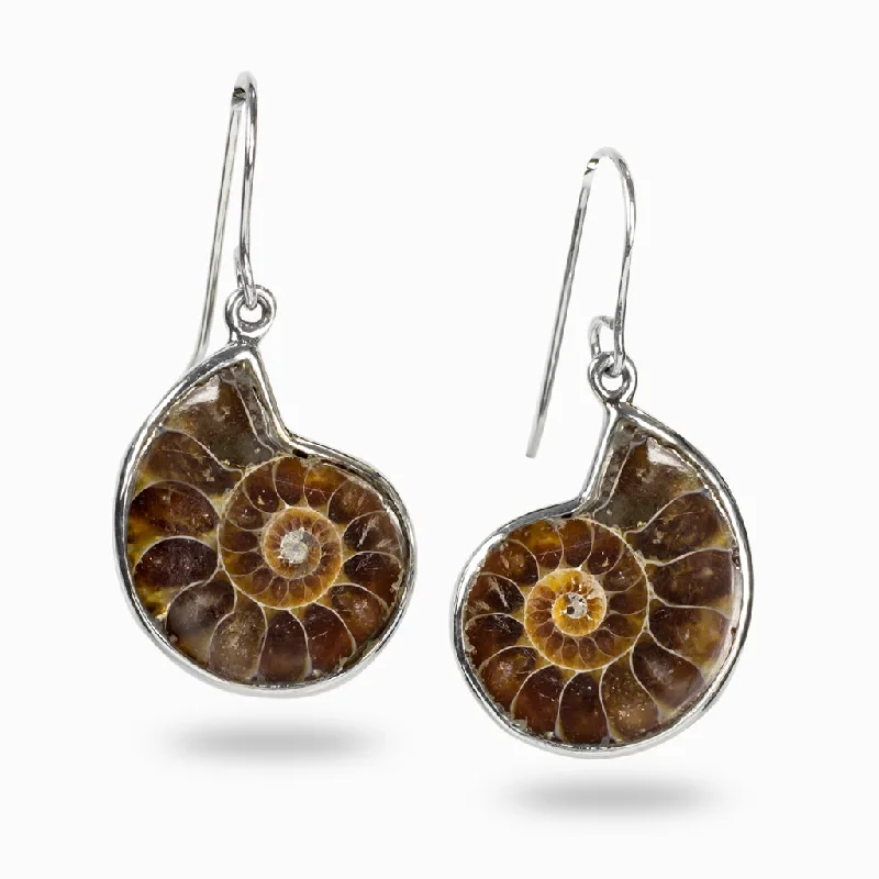 Formal Drop Earrings for Special-Formal Drop Earrings for Special-Ammonite Drop Earrings