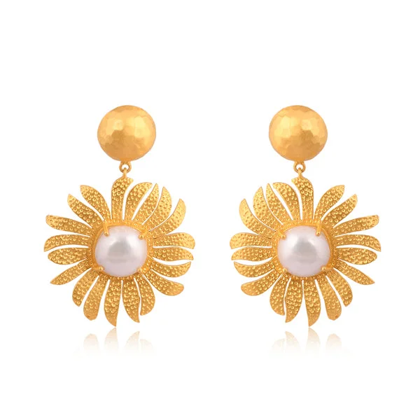 Formal Drop Earrings for Special-Formal Drop Earrings for Special-Anemone's Charm Drop Earrings - Pearl