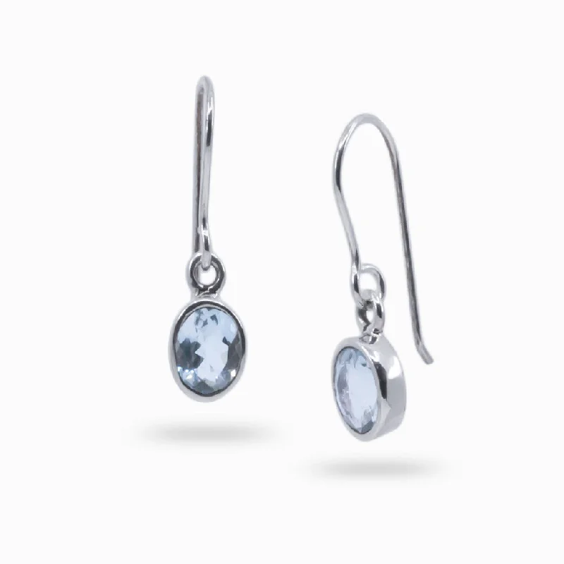 Romantic Drop Earrings for Loving-Romantic Drop Earrings for Loving-Aquamarine Drop Earrings