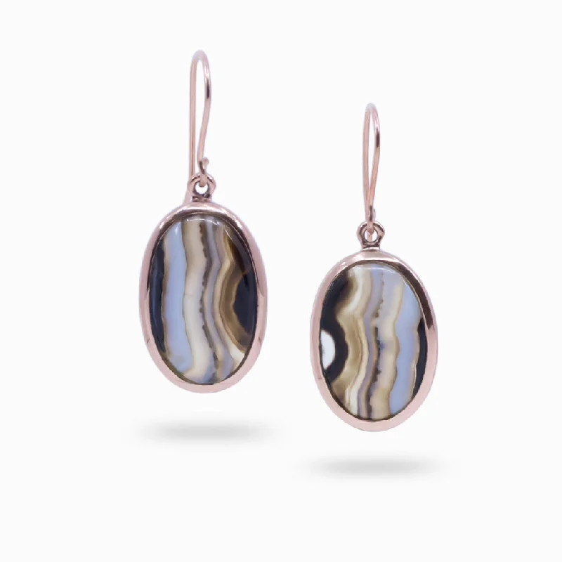 Vintage-Inspired Drop Earrings for Retro-Vintage-Inspired Drop Earrings for Retro-Banded Agate Drop Earrings