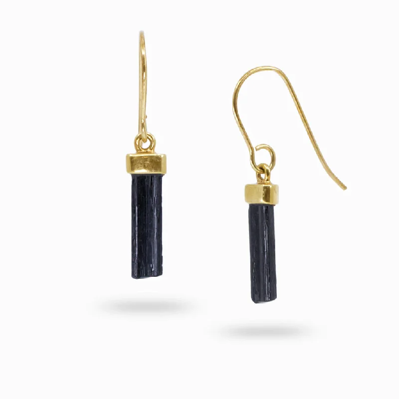 Citrine Drop Earrings for Cheerful-Citrine Drop Earrings for Cheerful-Black Tourmaline Drop Earrings