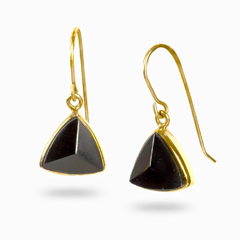 Emerald Drop Earrings for Refined-Emerald Drop Earrings for Refined-Black Tourmaline Drop Earrings