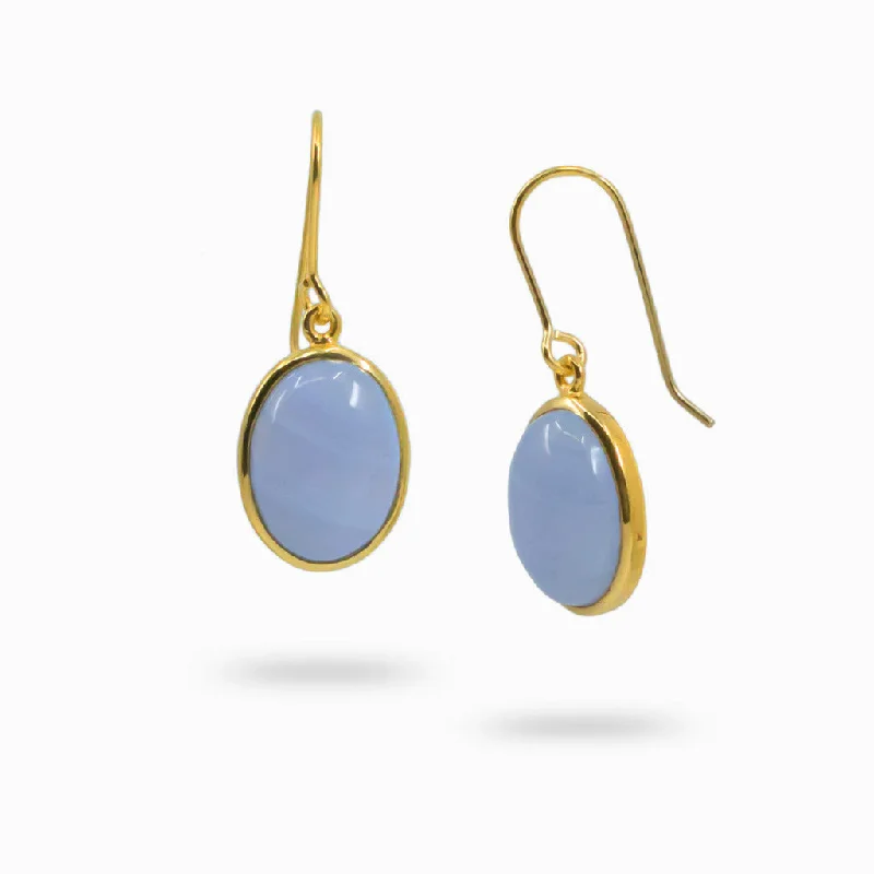 Jade Drop Earrings for Natural-Jade Drop Earrings for Natural-Blue Lace Agate Drop Earrings