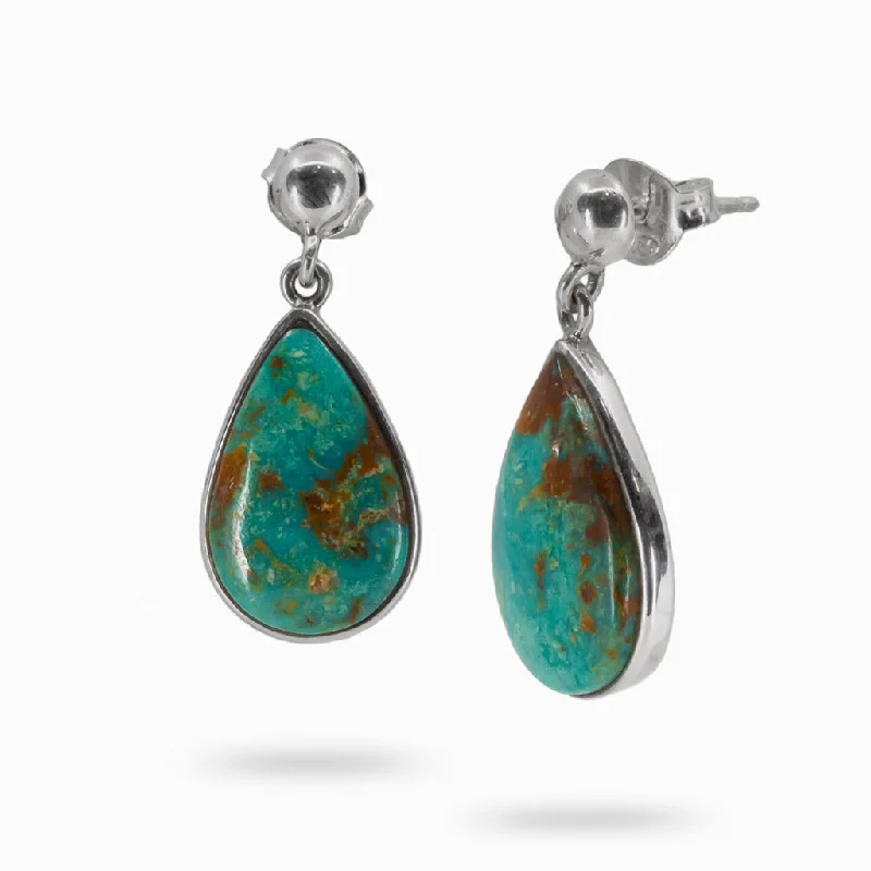 Halo Drop Earrings for Surrounding-Halo Drop Earrings for Surrounding-Campo Frio Turquoise Drop Earrings