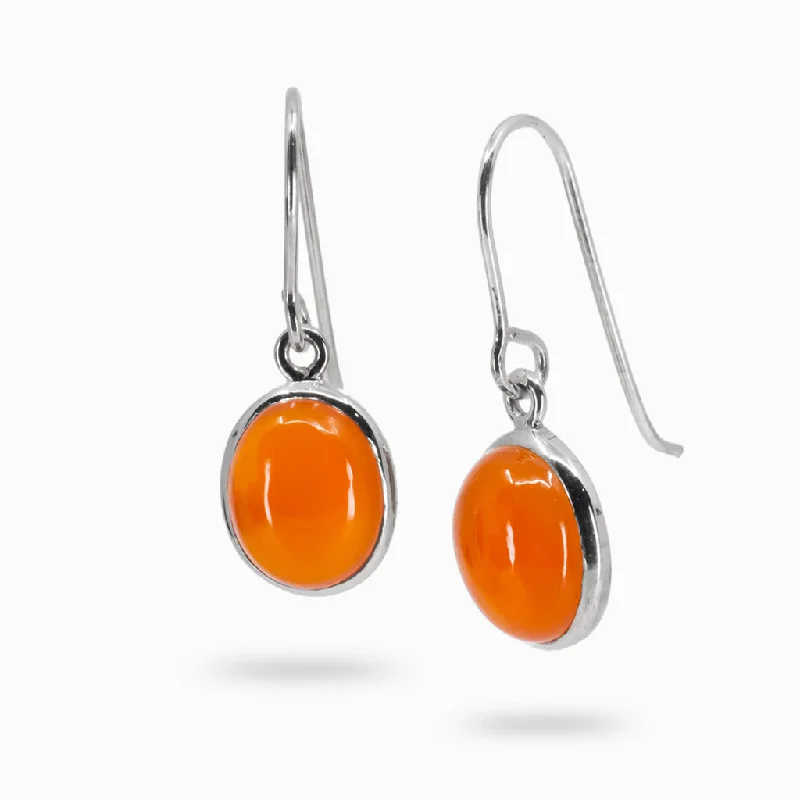 Engraved Drop Earrings for Personal-Engraved Drop Earrings for Personal-Carnelian Drop Earrings