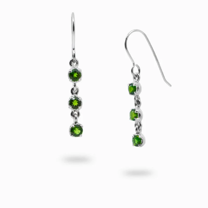 Fashion Drop Earrings for Trendy-Fashion Drop Earrings for Trendy-Chrome Diopside Drop Earrings