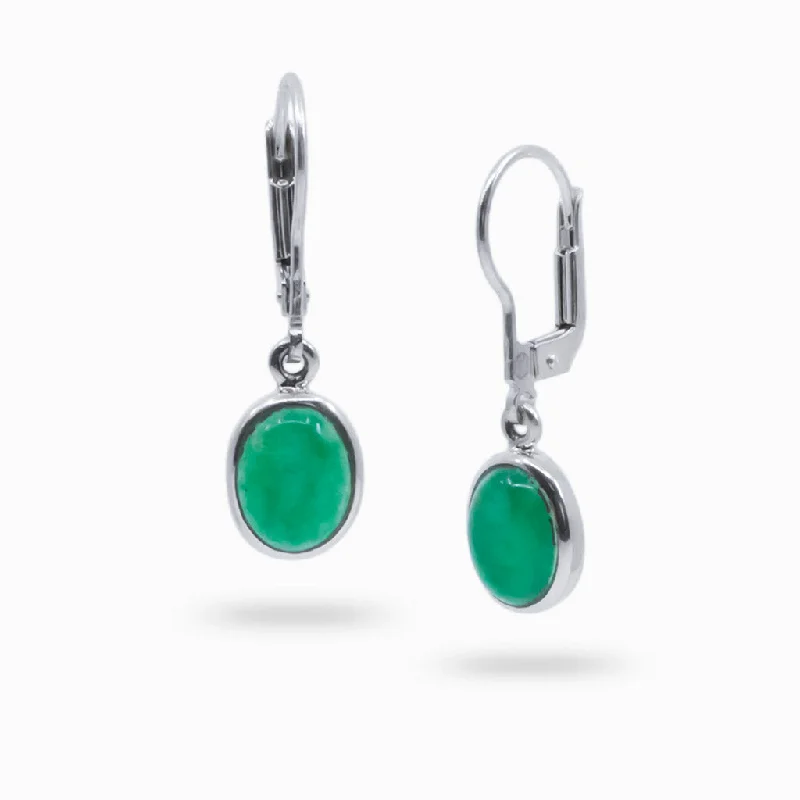 Delicate Drop Earrings for Feminine-Delicate Drop Earrings for Feminine-Chrysoprase Drop Earrings