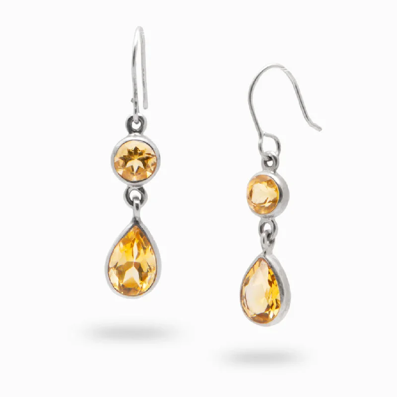 Jade Drop Earrings for Natural-Jade Drop Earrings for Natural-Citrine Drop Earrings