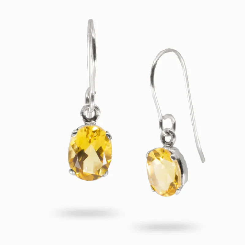 Ruby Drop Earrings for Passionate-Ruby Drop Earrings for Passionate-Citrine Drop Earrings