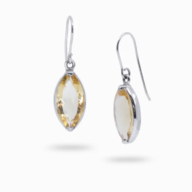 Citrine Drop Earrings for Cheerful-Citrine Drop Earrings for Cheerful-Citrine Drop Earrings