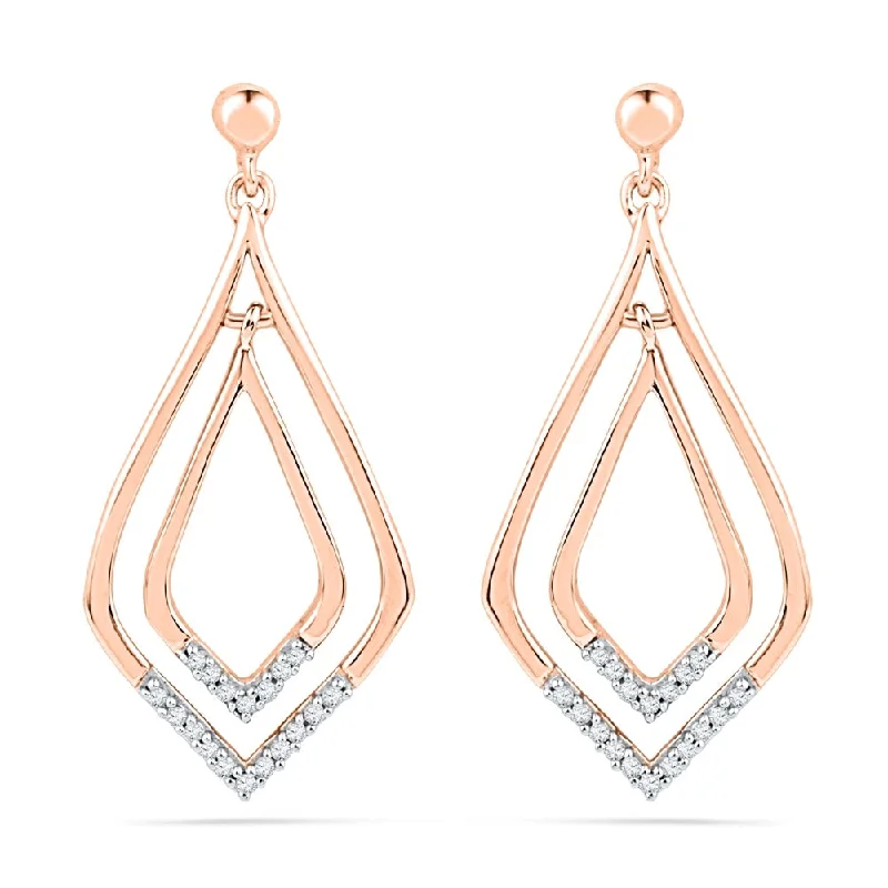 Fashion Drop Earrings for Trendy-Fashion Drop Earrings for Trendy-Diamond Triangle Drop Earrings