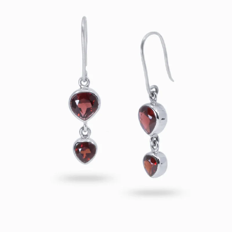 Trendy Drop Earrings for Fashion-Trendy Drop Earrings for Fashion-Garnet Drop Earrings