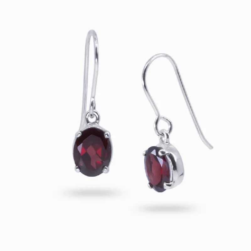 Delicate Drop Earrings for Feminine-Delicate Drop Earrings for Feminine-Garnet Drop Earrings