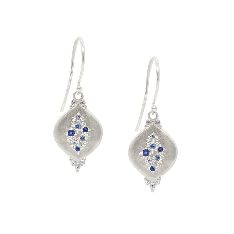 Maximalist Drop Earrings for Bold-Maximalist Drop Earrings for Bold-Sterling Silver Raindrop Earrings - "Midnight Rain"