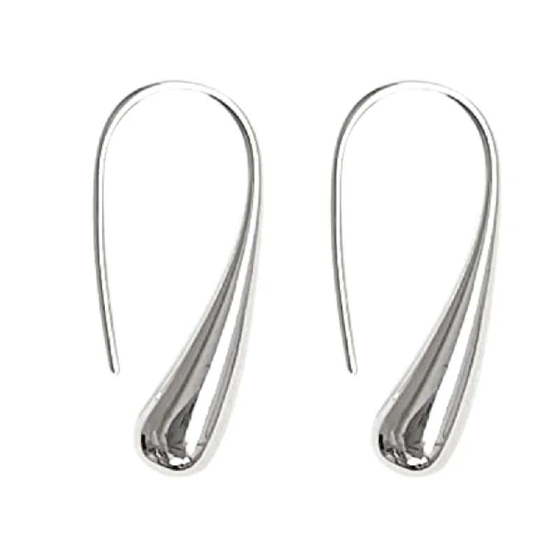 Heart-Shaped Drop Earrings for Loving-Heart-Shaped Drop Earrings for Loving-Stunning Silver Teardrop Earrings – Classic Elegance for Any Occasion