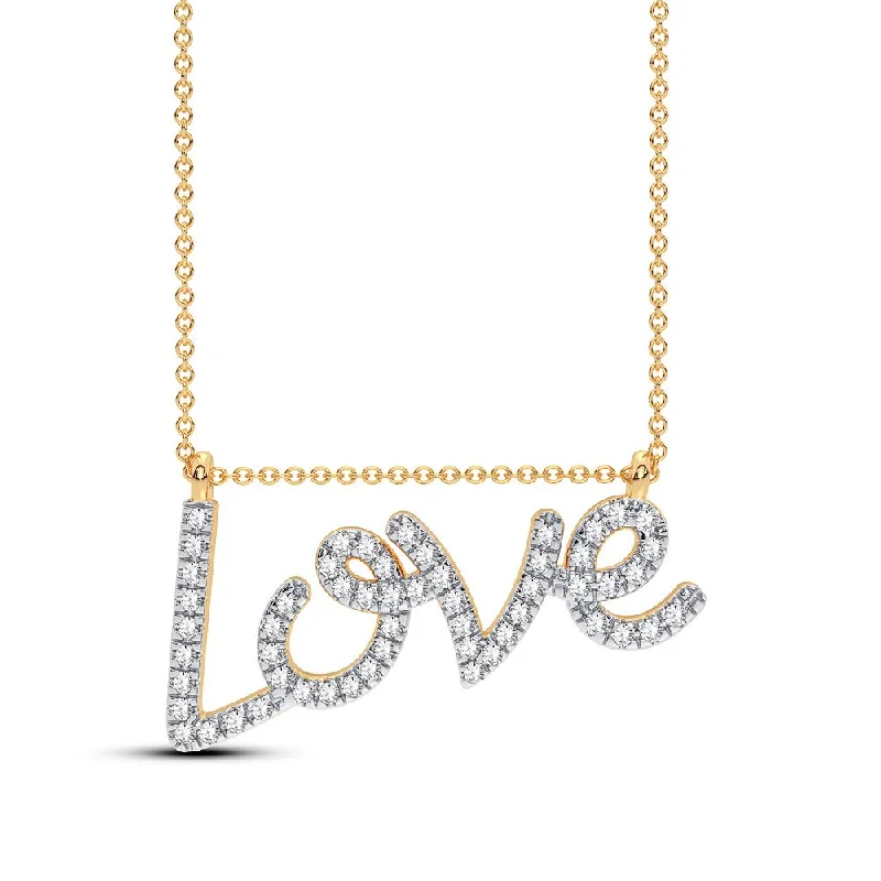 Custom name necklaces and pendants with personalized engraving for special occasions -10K 0.12CT Diamond Necklace