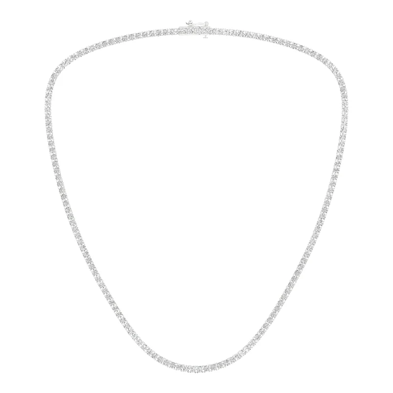 Elegant drop earrings and matching necklaces with pendants for formal occasions -14K 10.00CT Certified Lab Grown Diamond Necklace ( IGI Certified )