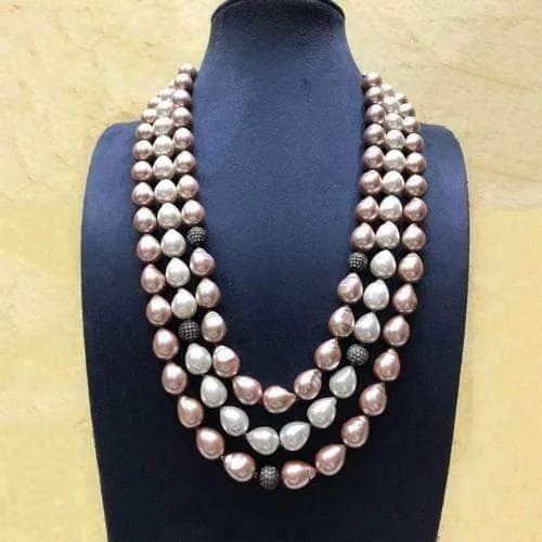 Stylish gemstone necklaces and pendants for adding color and elegance -Baroque Layered Necklace