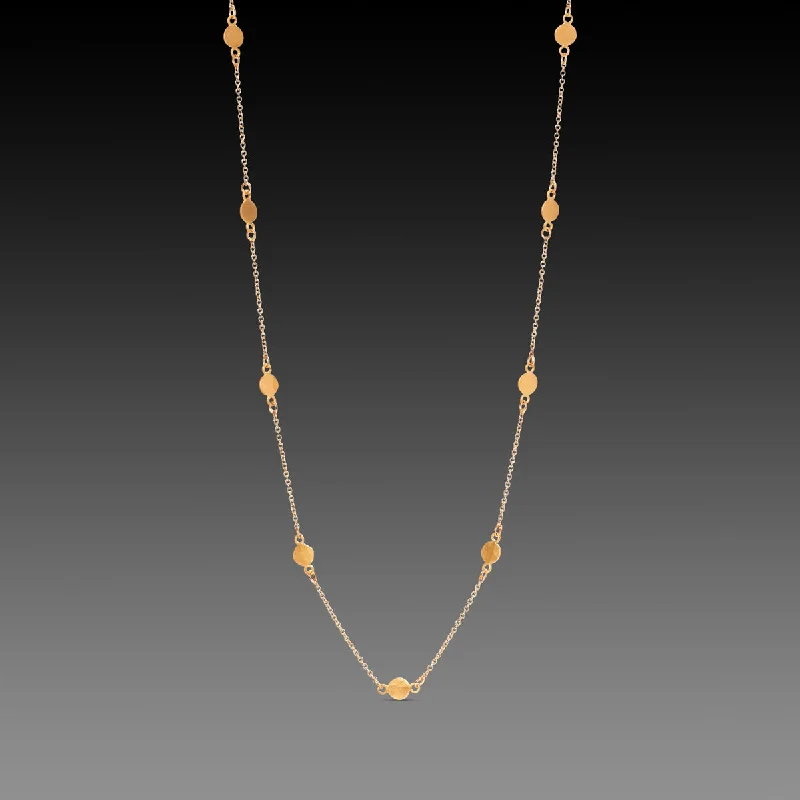 Luxury gemstone necklaces and pendants with sapphires, emeralds, or rubies -Delicate Gold Dot Necklace