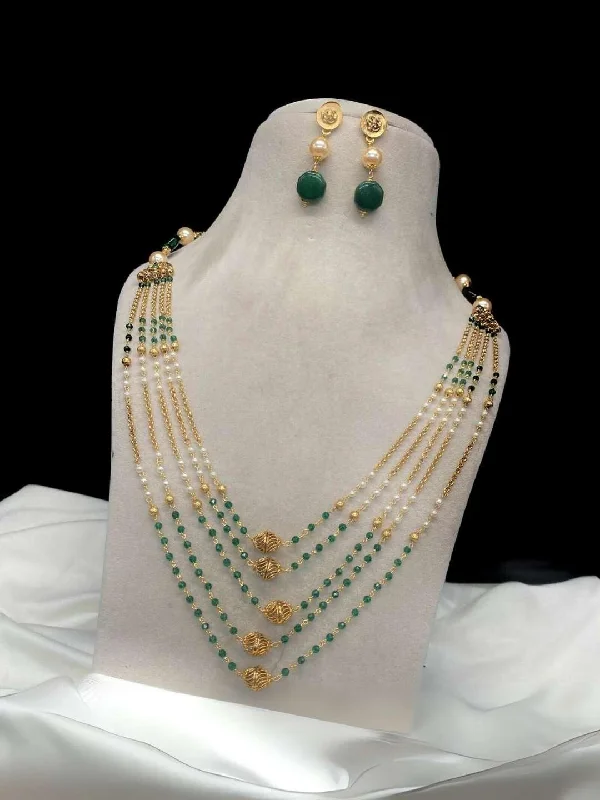 Best diamond necklaces and pendants for special occasions and luxury gifts -Kundan Beads Necklace