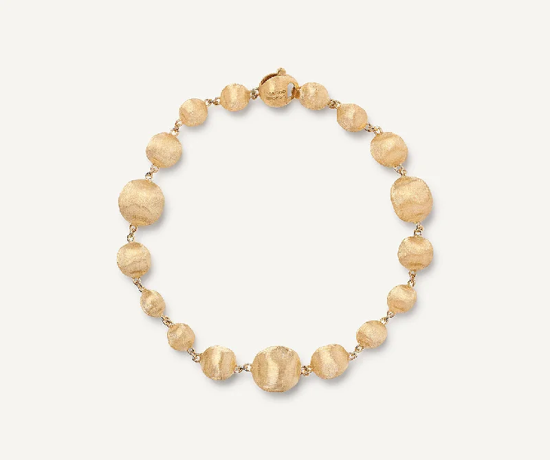 Geometric Bracelets for Structured Look-18K Yellow Gold Mixed Bead Bracelet