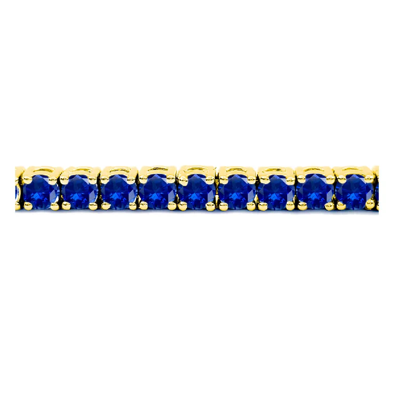 Hypoallergenic Bracelets for Sensitive Skin-3 Carat Blue Sapphire Tennis Bracelet