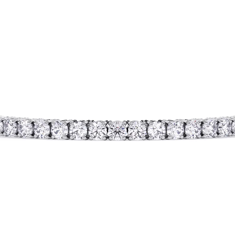 Cuff Bracelets for Statement Effect-6 Carat Lab Grown Diamond Tennis Bracelet