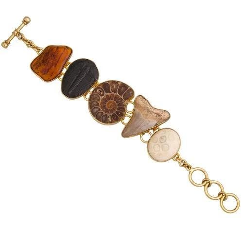 Gemstone Bracelets for Colorful Touch-Alchemia Multi-Fossil Bracelet