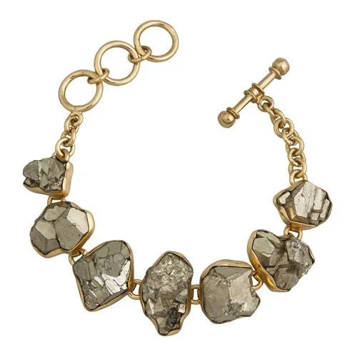 Glass Bangles for Shiny Appearance-Alchemia Pyrite Bracelet