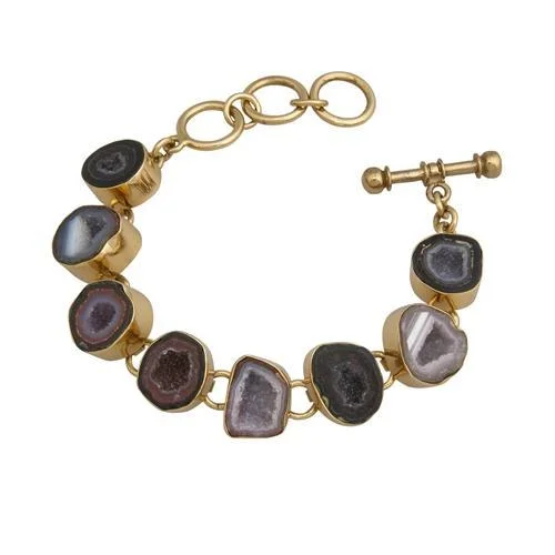 Plastic Bracelets for Budget Option-Alchemia Tabasco Geode Bracelet