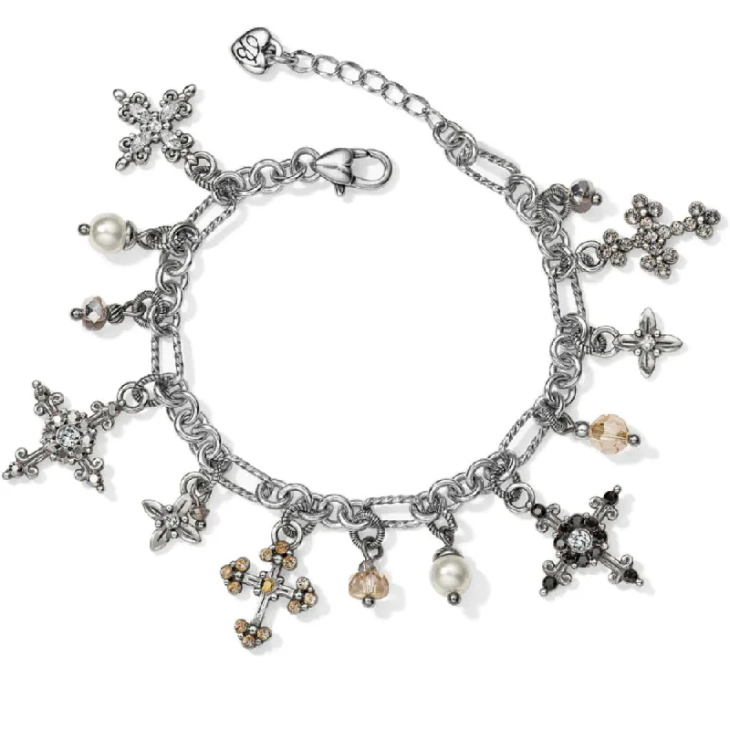 Beaded Bracelets for Decorative Look-Brighton Crosses Of The World Charm Bracelet