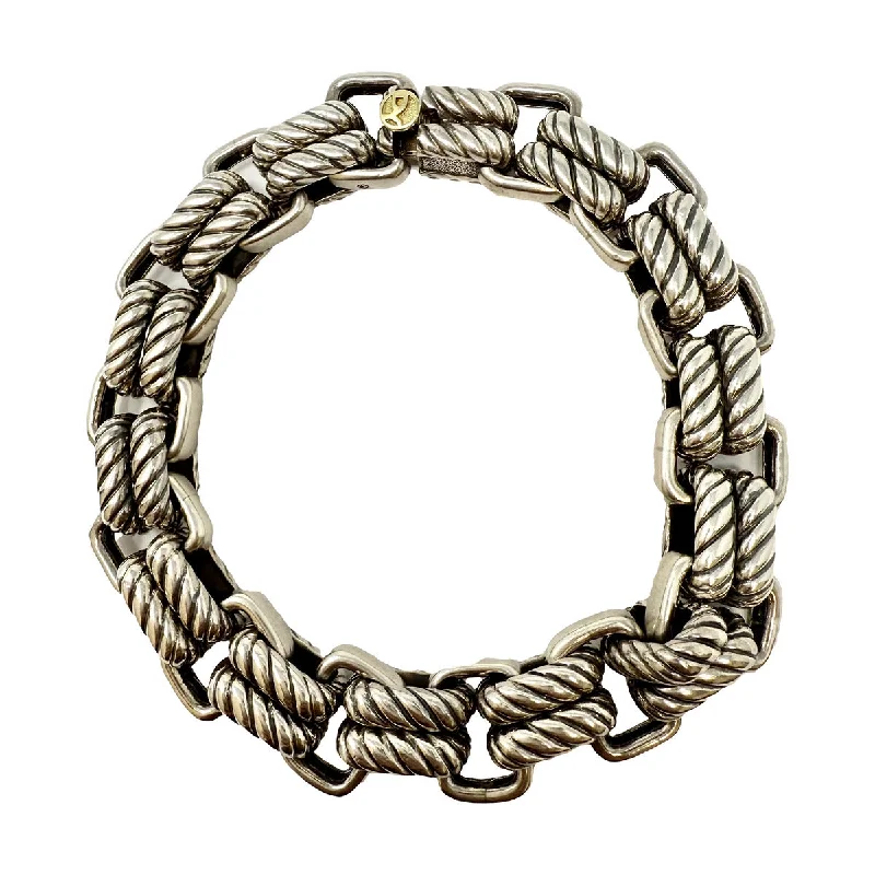 Round Bracelets for Classic Shape-David Yurman Men's Empire Bracelet