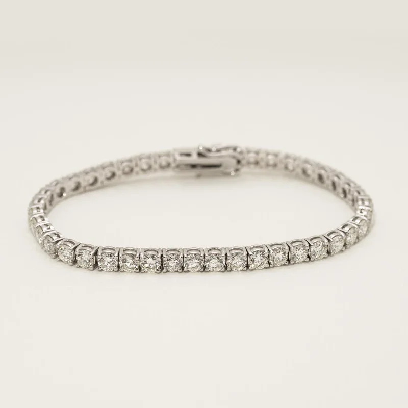 Party Bangles for Glamorous Look-Diamond Tennis Bracelet in 14kt White Gold (10 1/3ct tw)