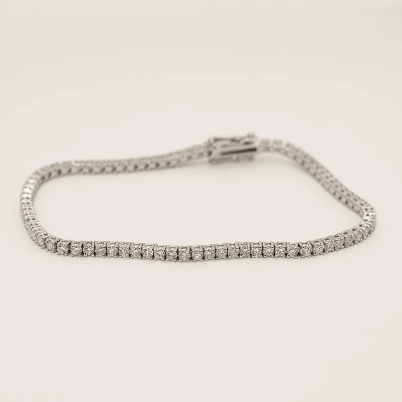 Fashion Bracelets for Stylish Appeal-Diamond Tennis Bracelet in 14kt White Gold (2 5/8ct tw)