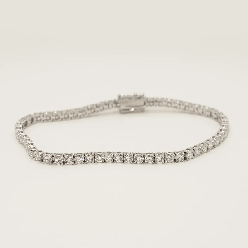 Gemstone Bracelets for Colorful Touch-Diamond Tennis Bracelet in 14kt White Gold (6 1/7ct tw)