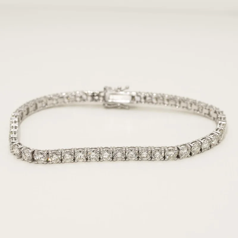 Formal Bracelets for Special Occasions-Diamond Tennis Bracelet in 14kt White Gold (9ct tw)