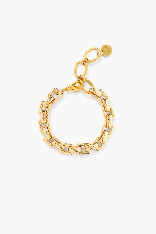 Beaded Bracelets for Decorative Look-Ellis Chain Link Bracelet Gold