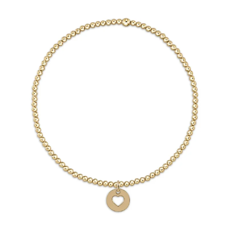 Halo Bracelets for Surrounding Effect-enewton 6.25" Classic Gold 2mm Bead Bracelet - Love Small Gold Disc