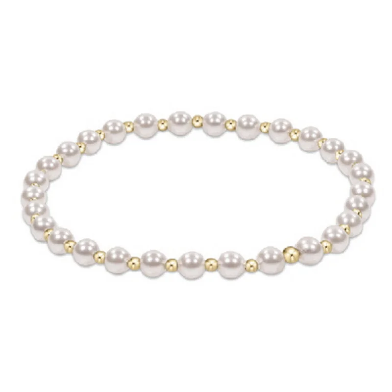 Formal Bracelets for Special Occasions-enewton 6.25" Classic Grateful Pearl Pattern 4mm Bead Bracelet