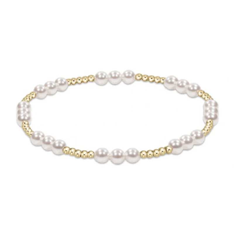 Fashion Bracelets for Stylish Appeal-enewton 6.25"  Classic Joy Pattern 4mm Bead Bracelet - Pearl