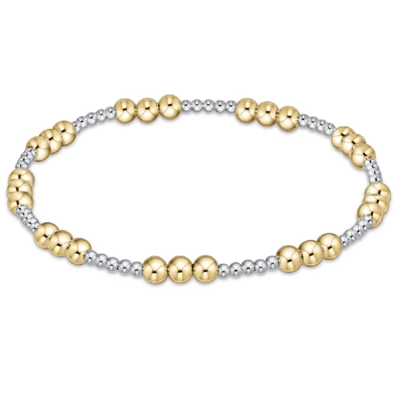 Wide Bracelets for Bold Statement-enewton 6.25" Classic Joy Pattern Bead Bracelet - Mixed Metal