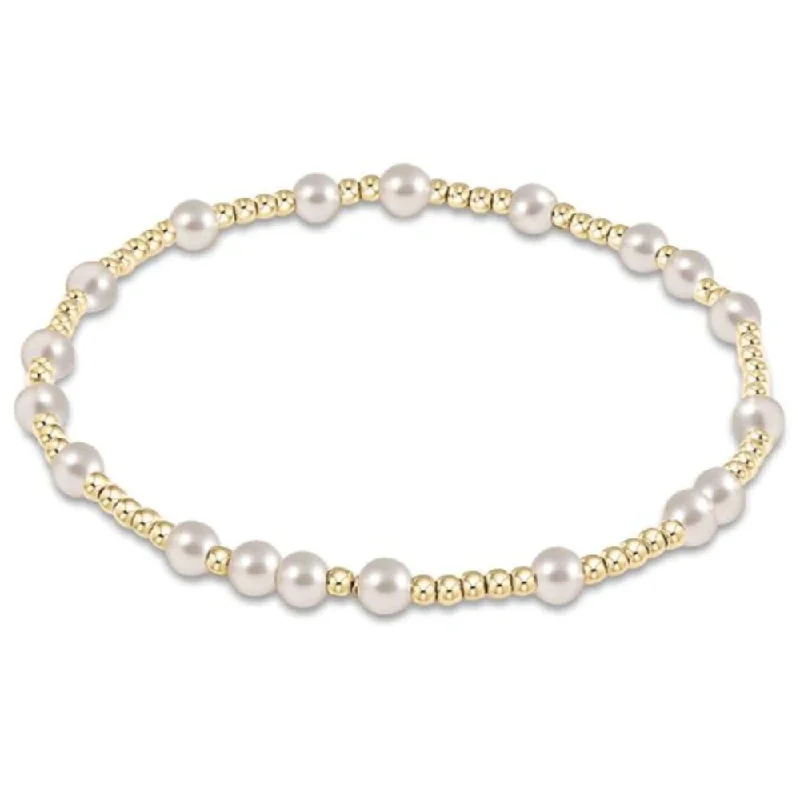 Wedding Bracelets for Bridal Look-enewton 5.5" egirl Hope Unwritten Bracelet - Pearl