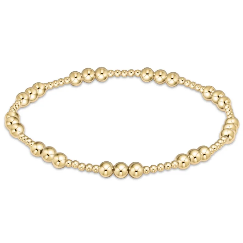 Embellished Bracelets for Fancy Appeal-enewton 7.25" extends Classic Joy Pattern Bead Bracelet - Gold