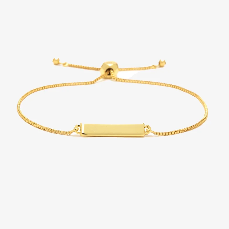 Minimalist Bracelets for Simple Style-Engravable Double-Sided Bar Bracelet