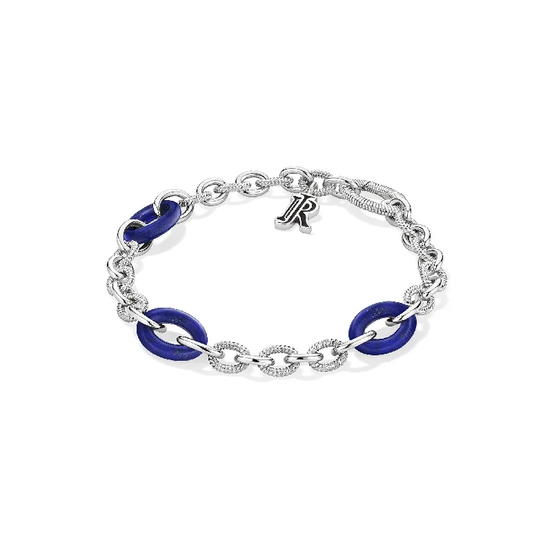 Crocheted Bracelets for Handmade Charm-Eternity Signature Link Bracelet with Lapis