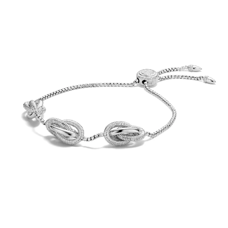 Floral Bangles for Feminine Appeal-Eternity Love Knot Friendship Bracelet